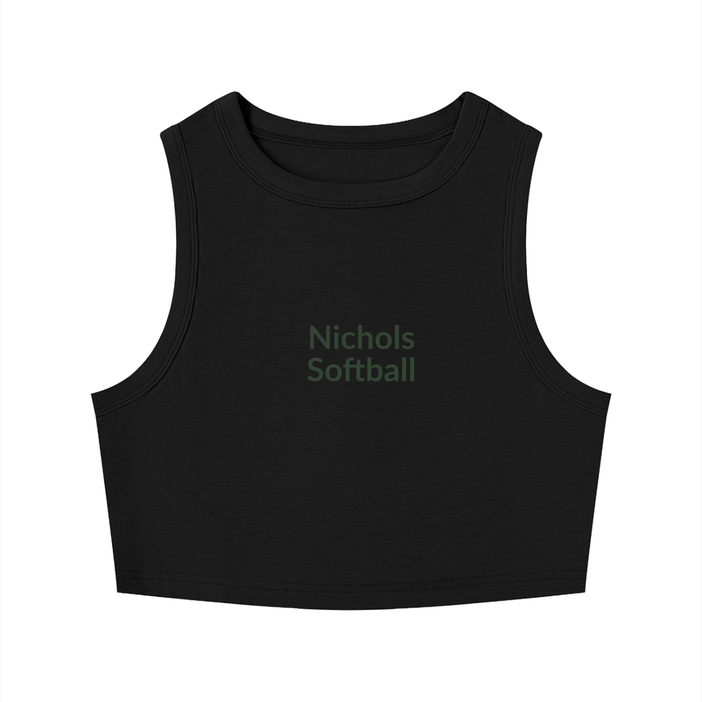 Softball Women's Tight Crewneck Crop Tank Top