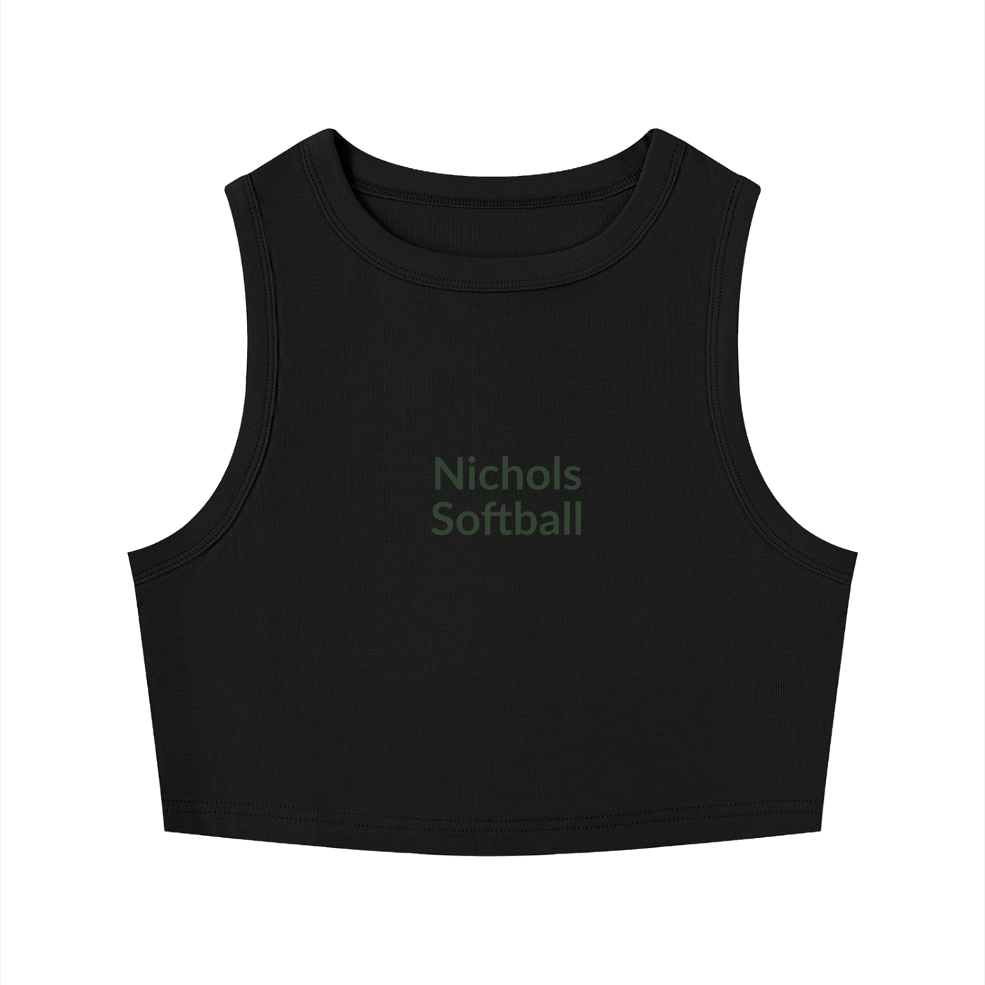 Softball Women's Tight Crewneck Crop Tank Top