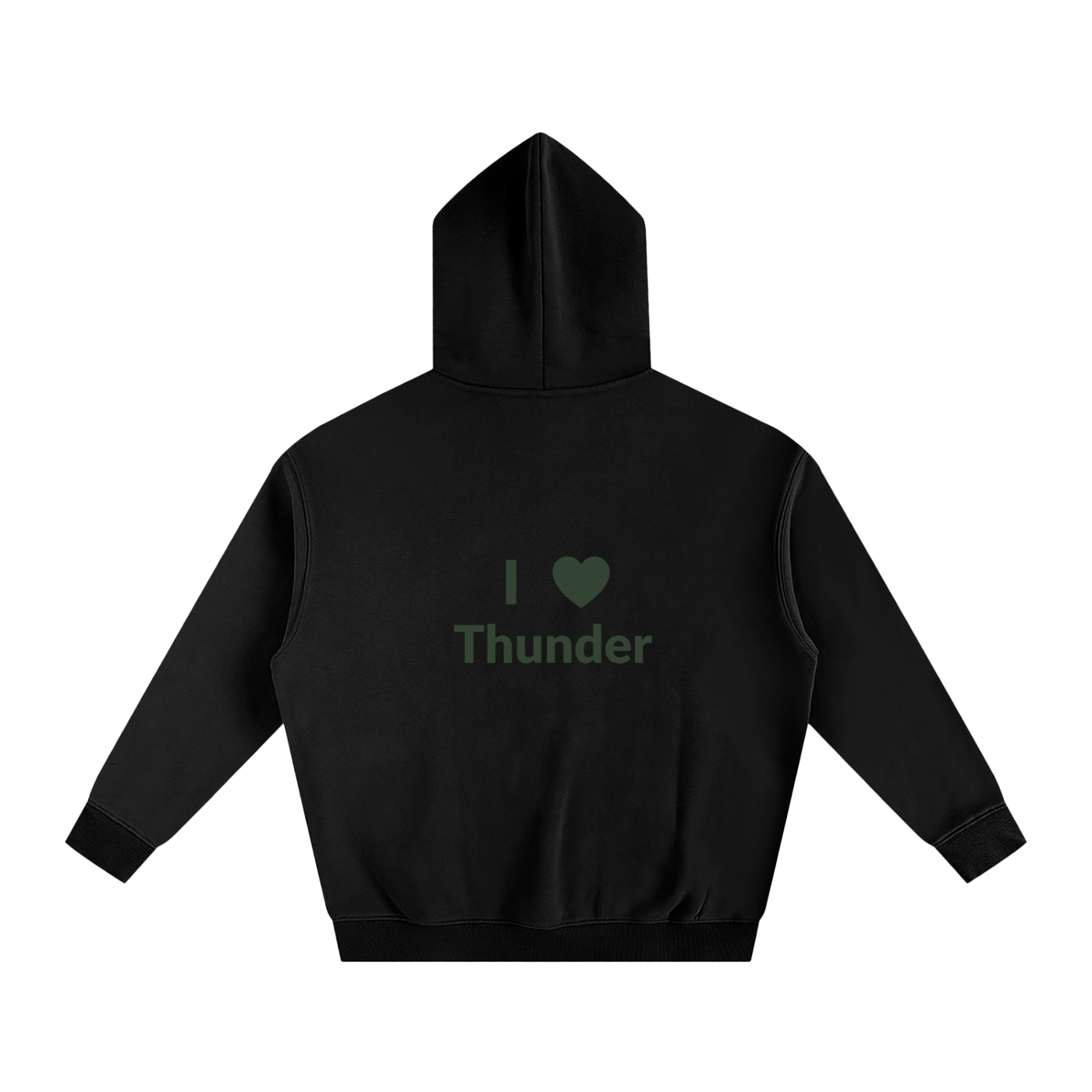I love Thunder Oversize Fleeced Hoodie