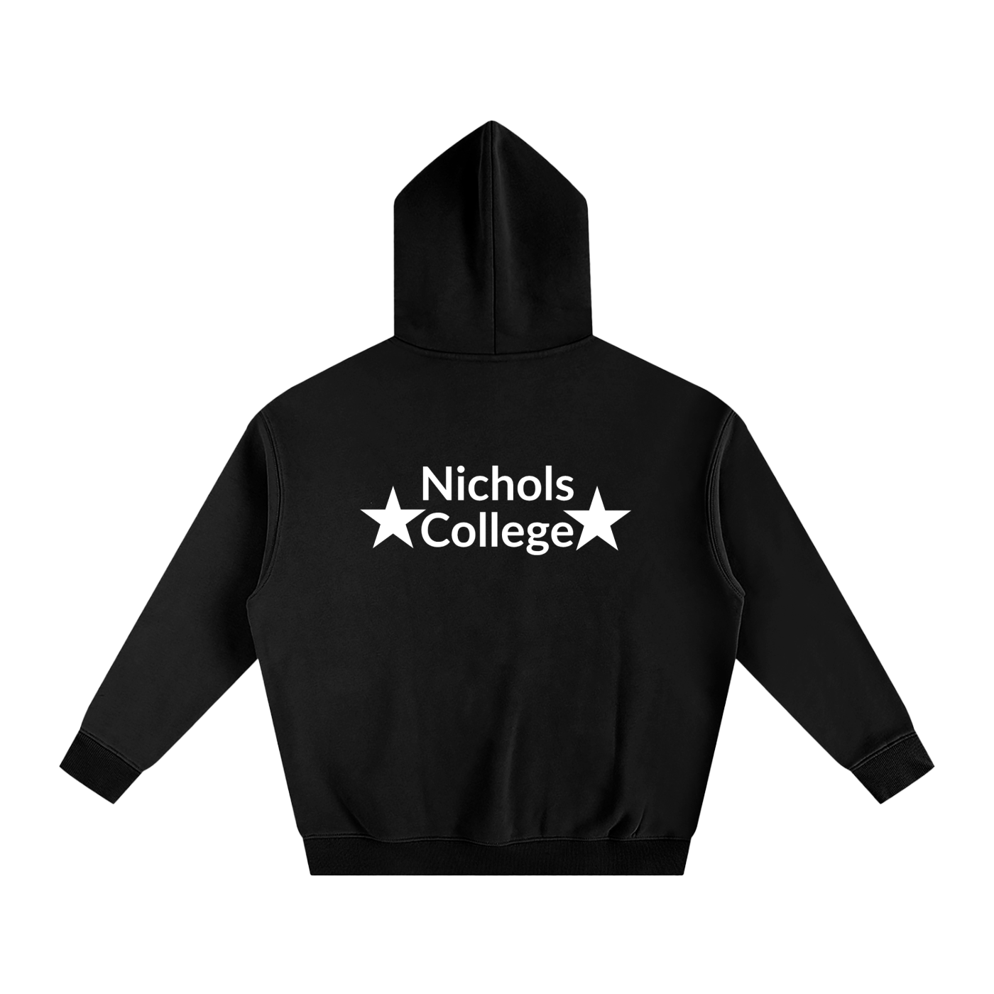 Nichols College star Oversize Fleeced Hoodie