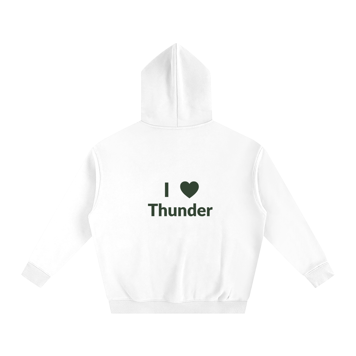 I love Thunder Oversize Fleeced Hoodie