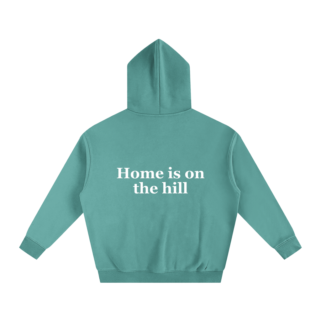 Home is on the hill Oversize Fleeced Hoodie