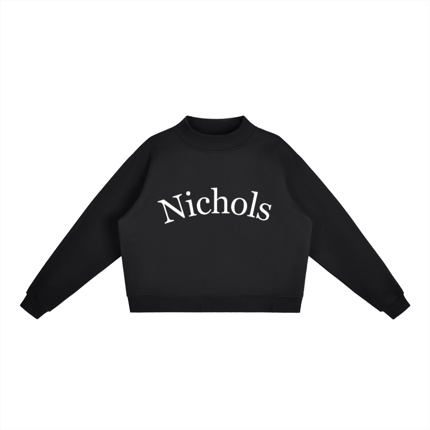 Nichols  Essential Fleece Mock-Neck Crew Sweatshirt
