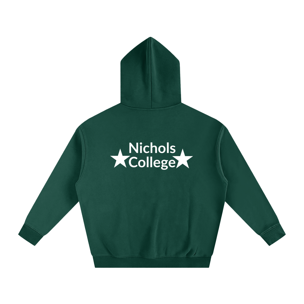 Nichols College star Oversize Fleeced Hoodie