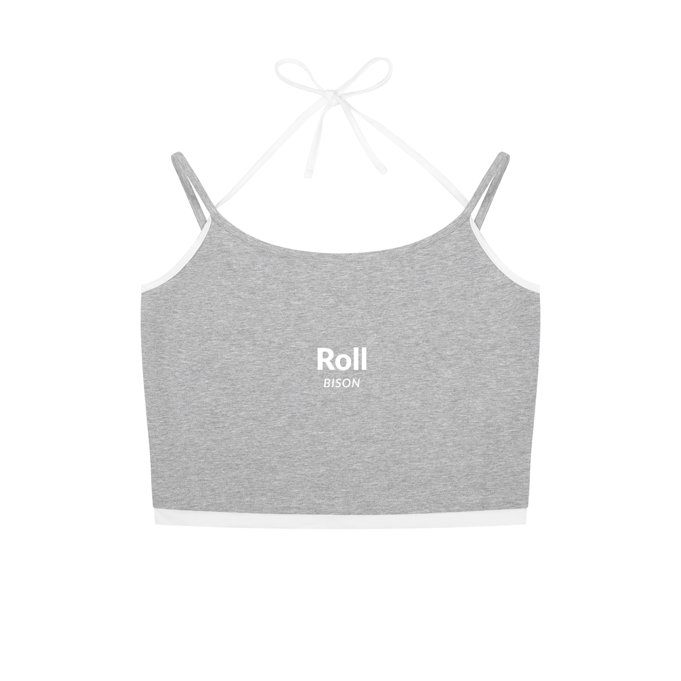 Roll Bison Contrast Binding Halter Tank Top