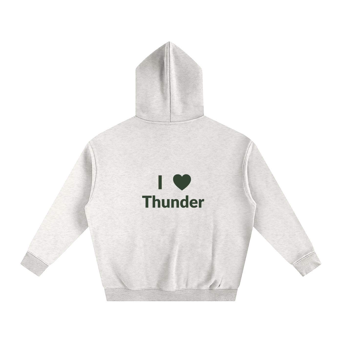 I love Thunder Oversize Fleeced Hoodie