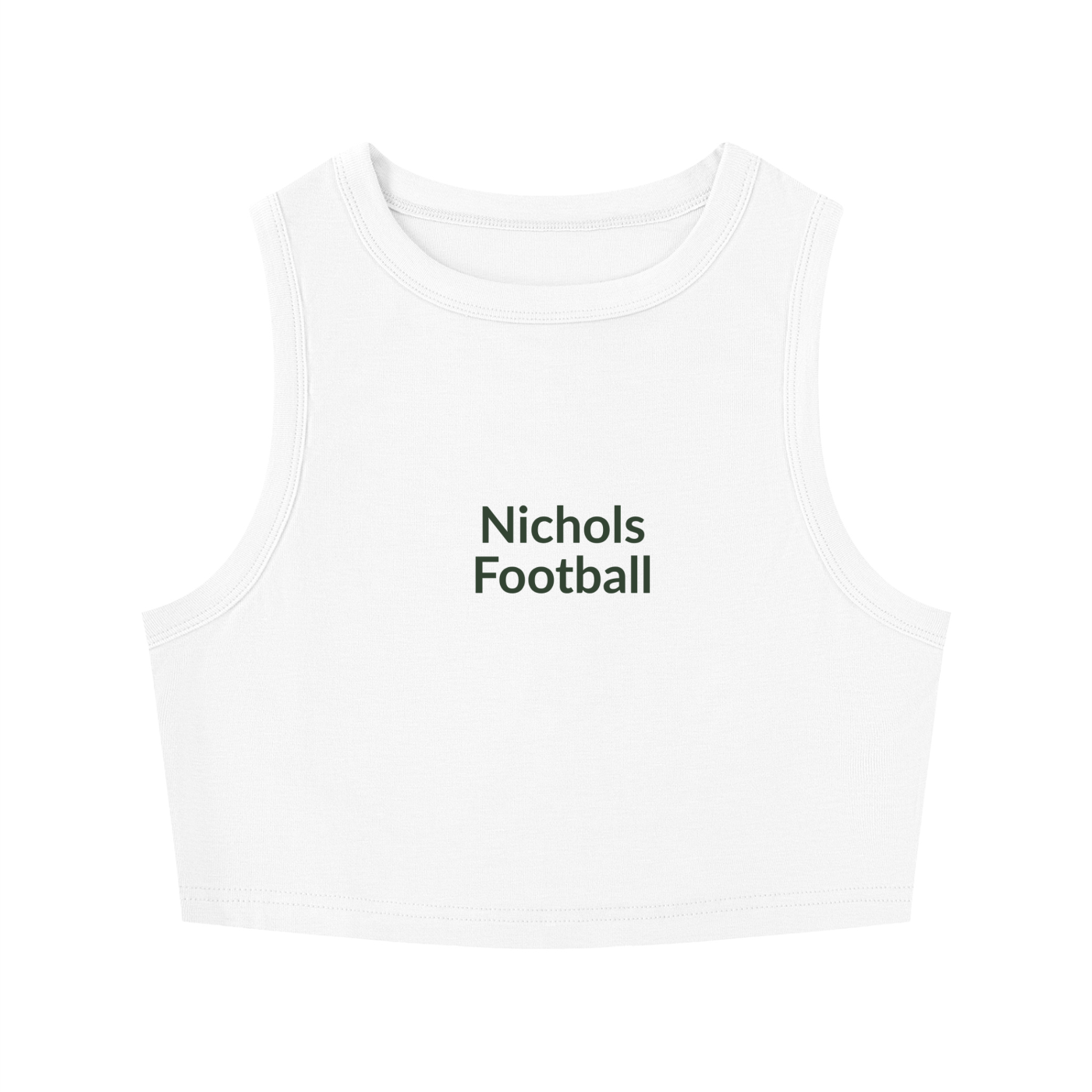 Football Women's Tight Crewneck Crop Tank Top