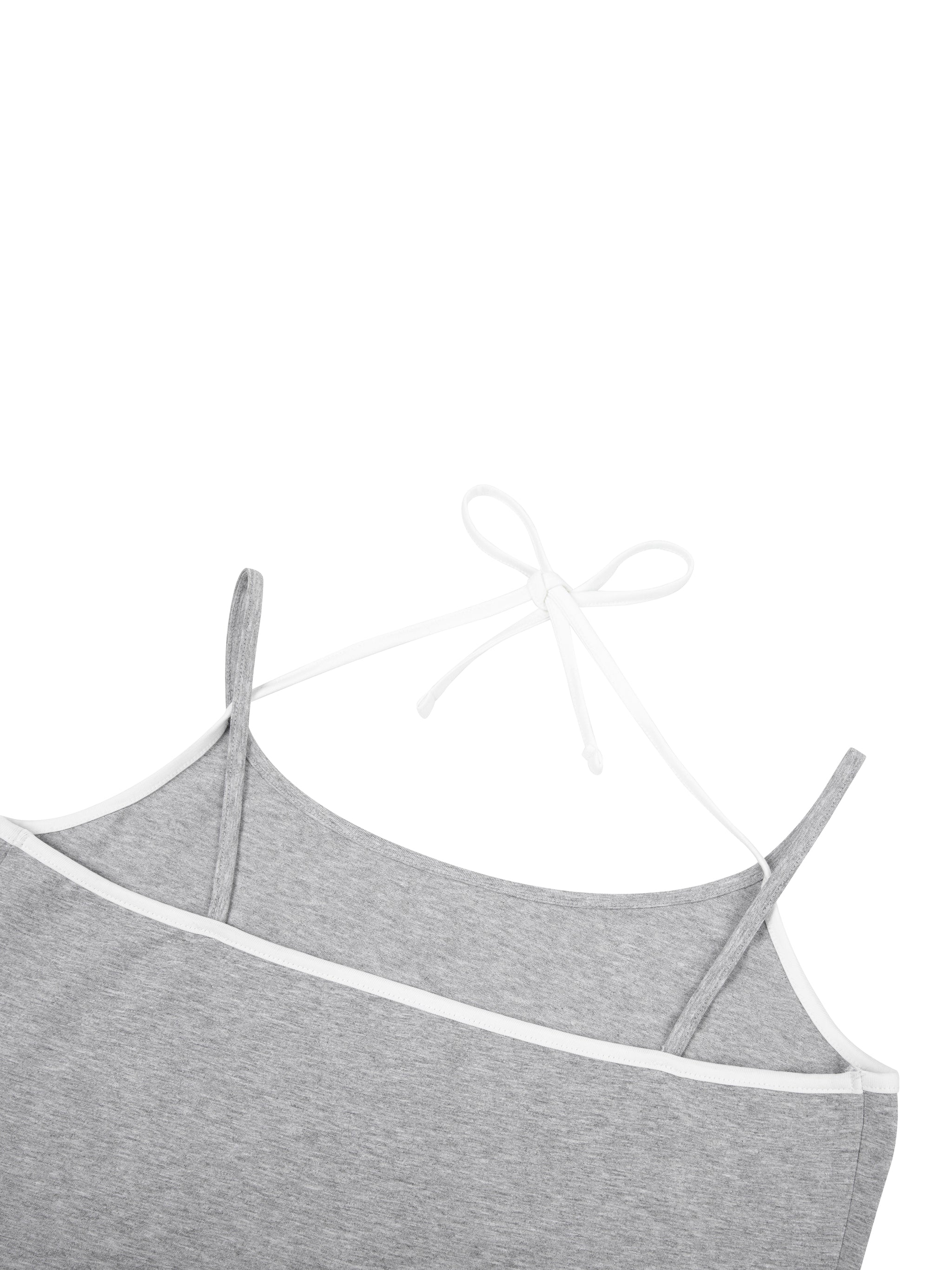Roll Bison Contrast Binding Halter Tank Top